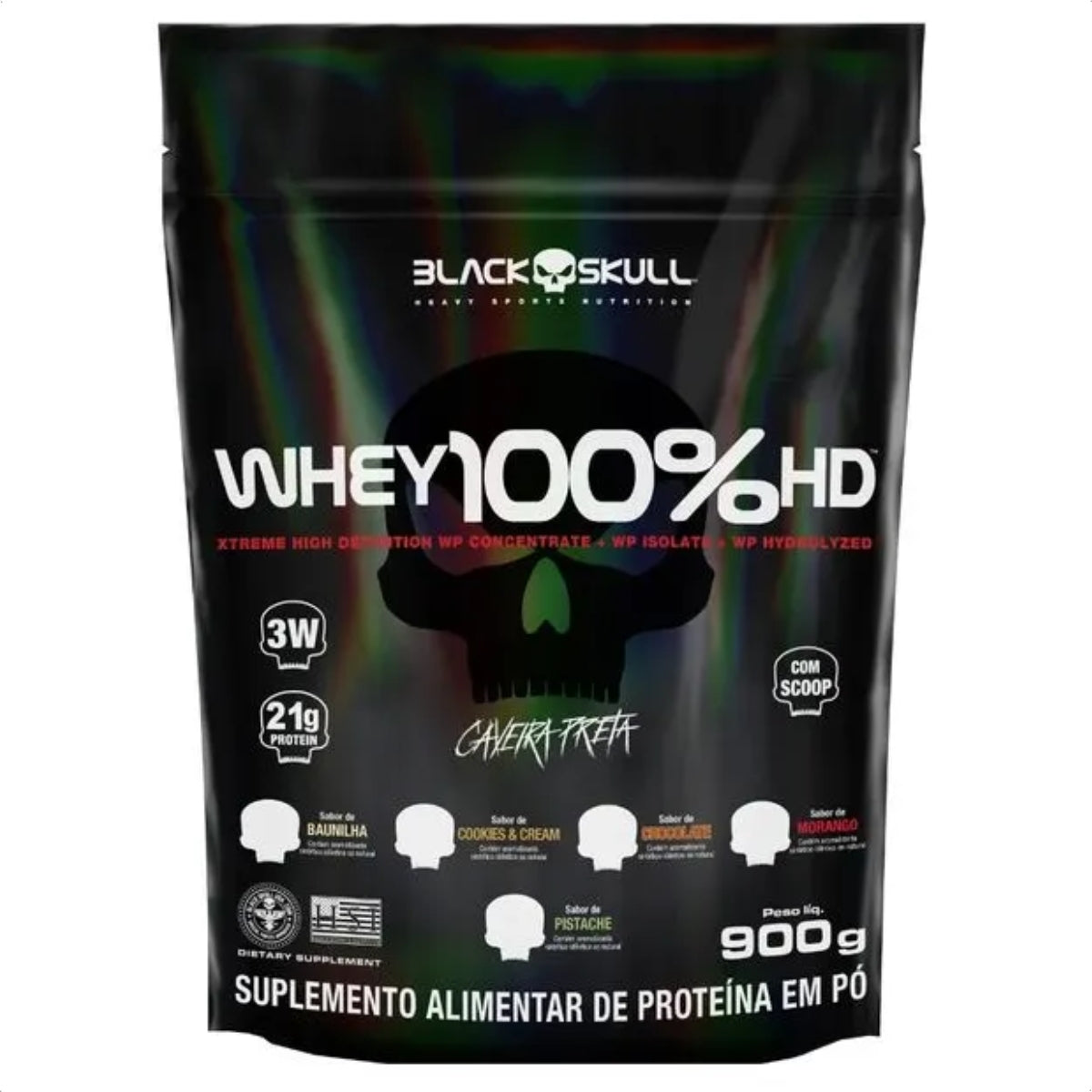BLACK - WHEY 100% HD 900G REFIL