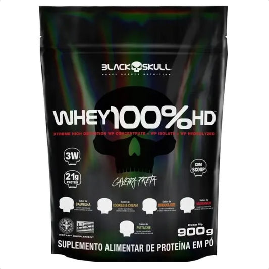 BLACK - WHEY 100% HD 900G REFIL