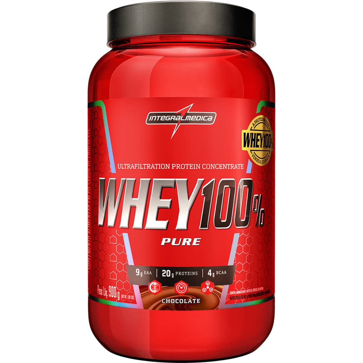 INTEGRALMEDICA - WHEY 100% PURE 900G POTE