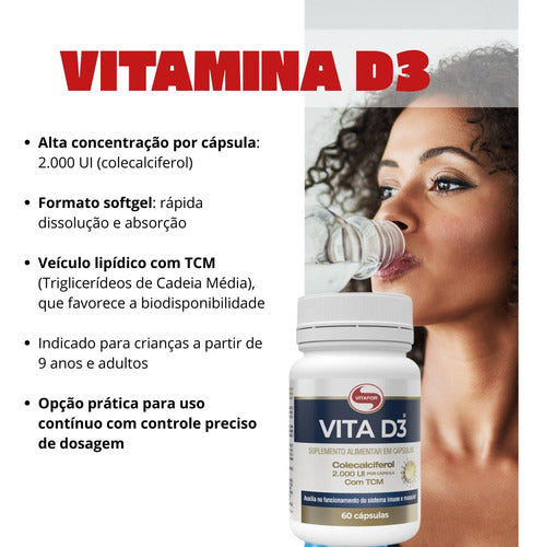 VITAFOR - VITA D3 -  60 CÁPSULAS
