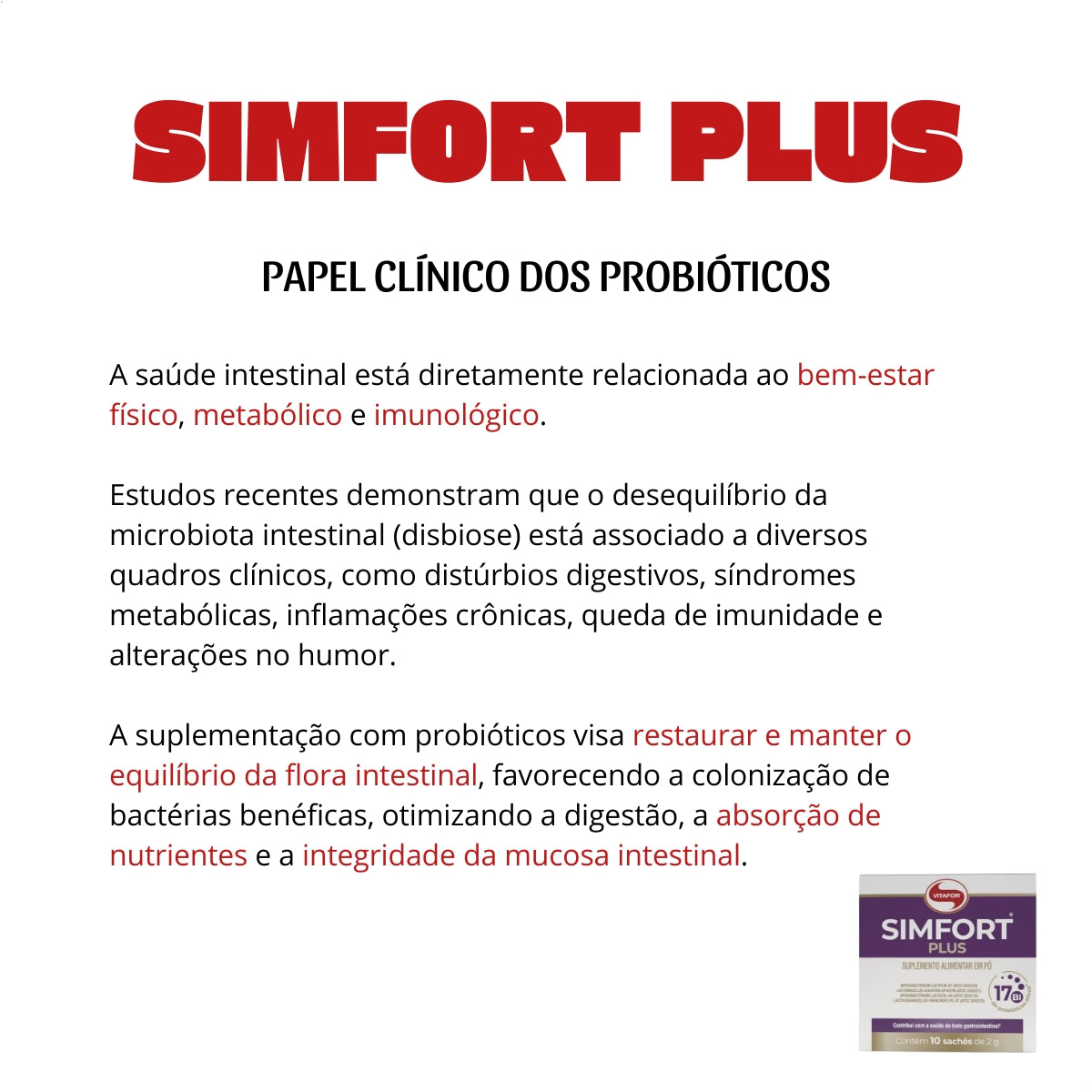 VITAFOR - SIMFORT PLUS 10 SACHES