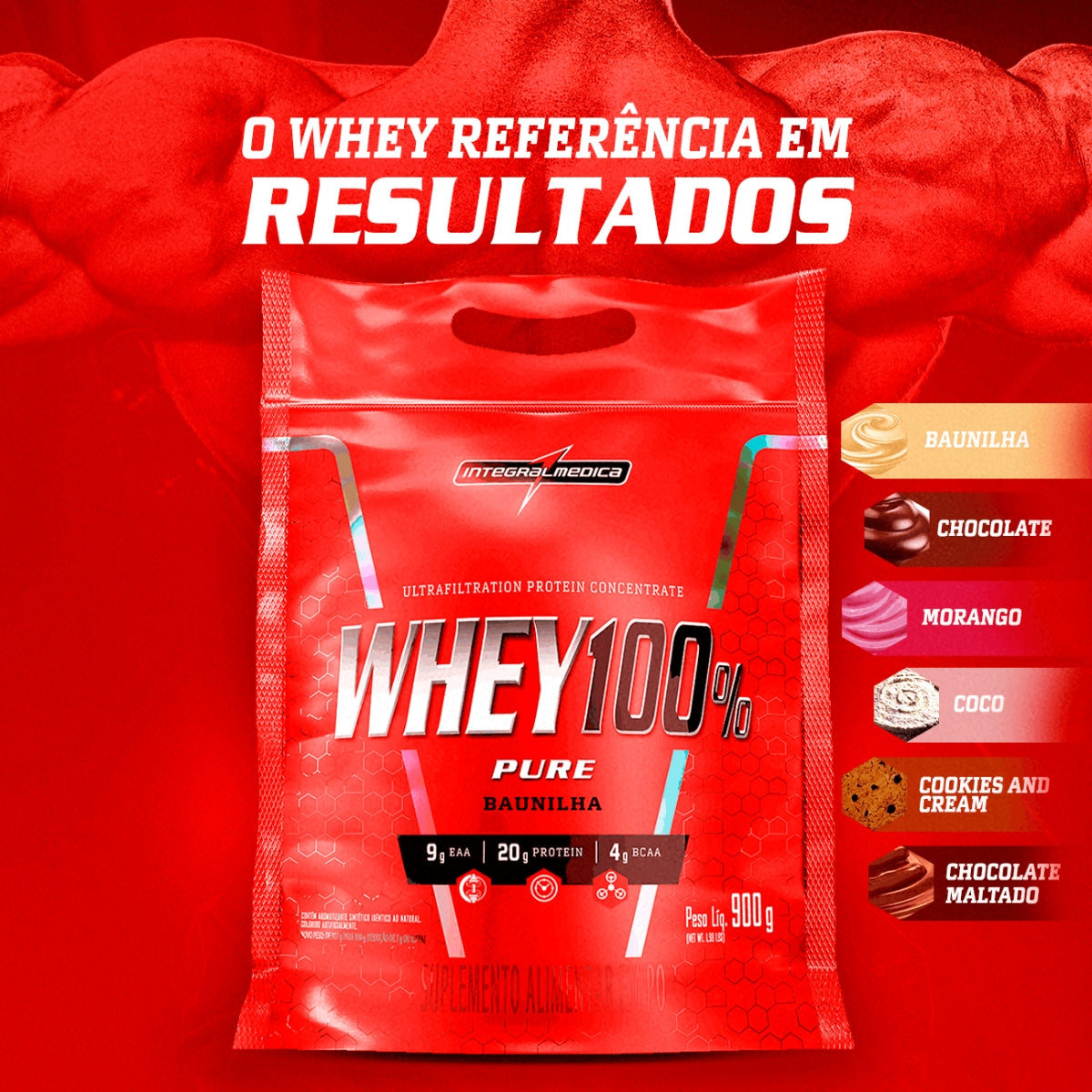 INTEGRALMEDICA - WHEY 100% PURE 900G REFIL