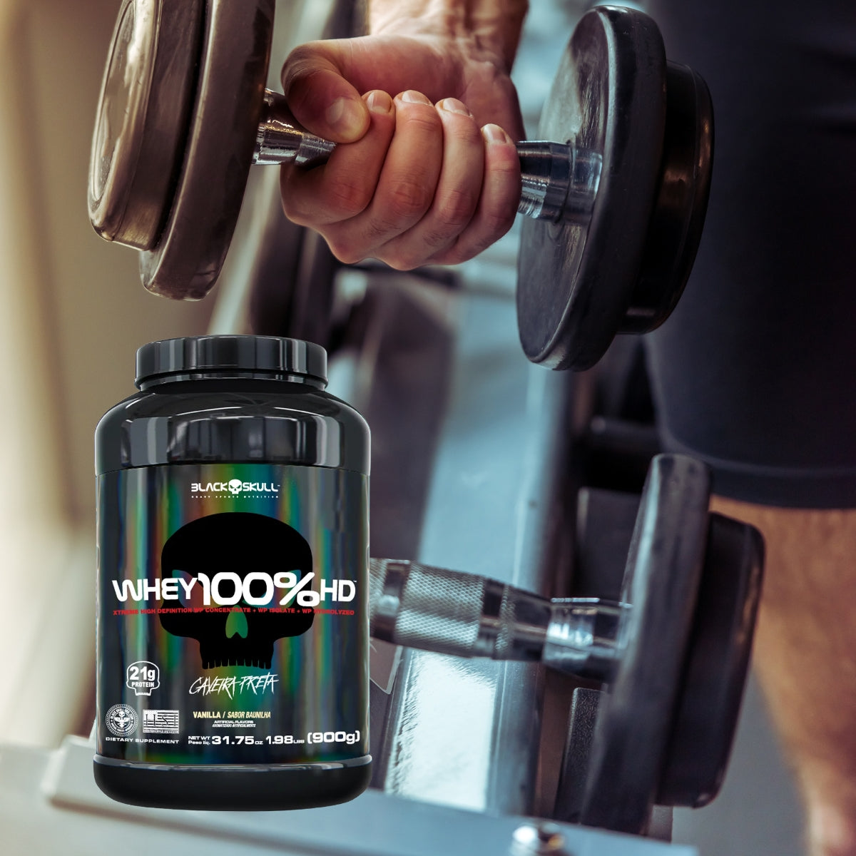 BLACK - WHEY 100% HD 900G POTE