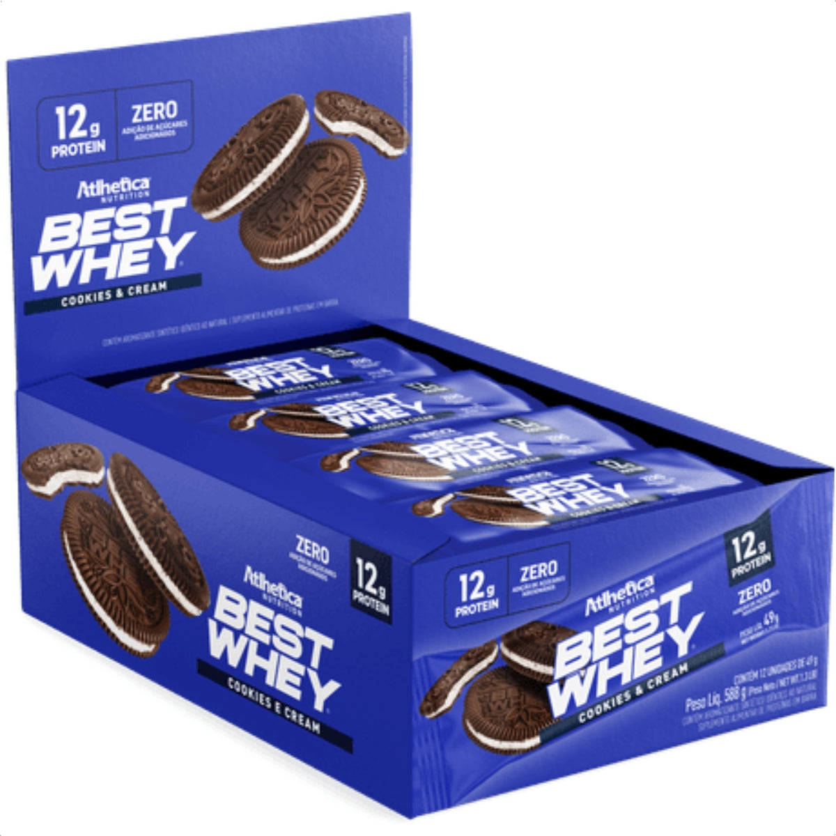 ATLHETICA - BEST WHEY BAR 12G PROTEIN (DISPLAY COM 12 UNIDADES)