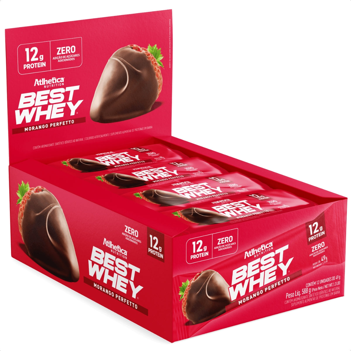 ATLHETICA - BEST WHEY BAR 12G PROTEIN (DISPLAY COM 12 UNIDADES)