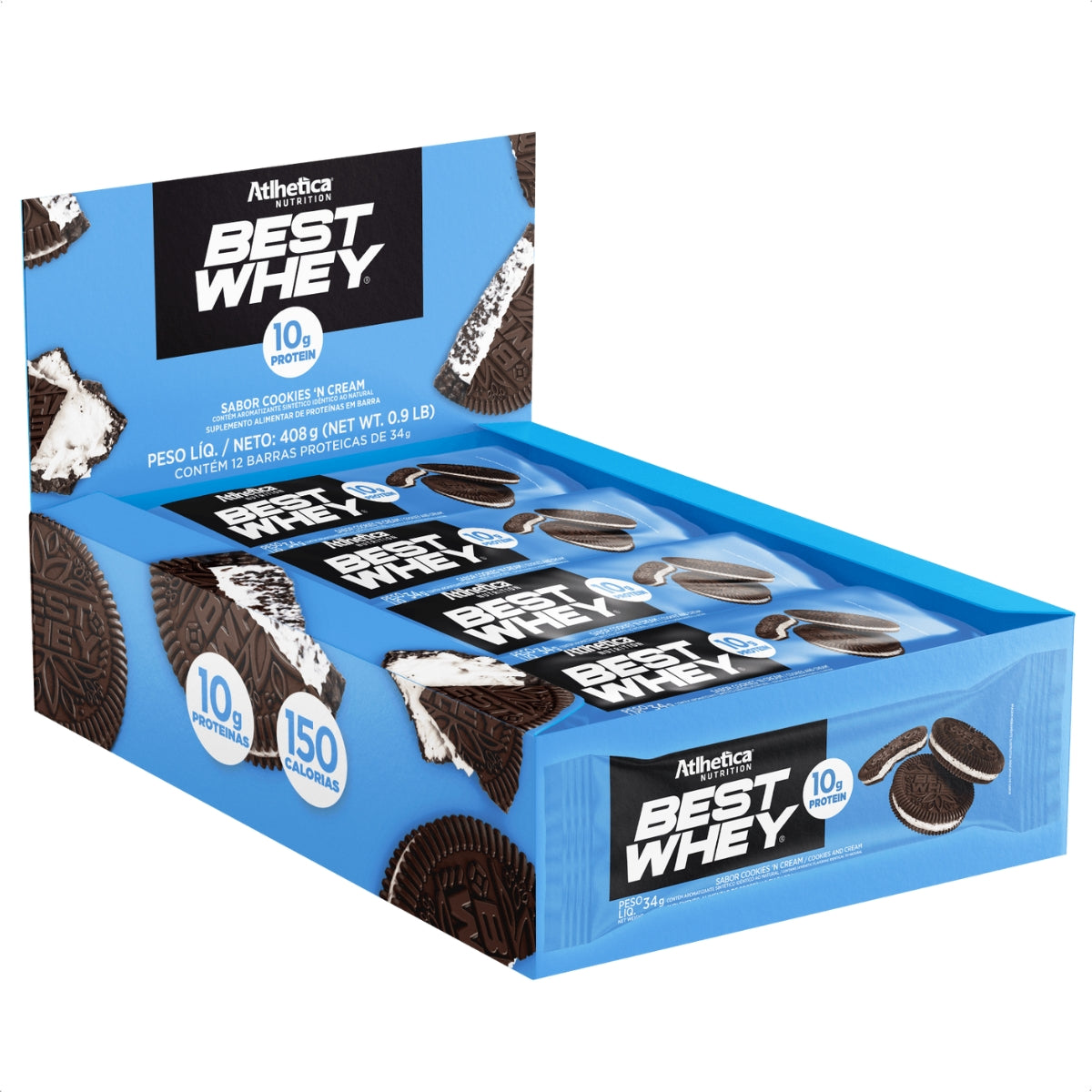 ATLHETICA - BEST WHEY BAR 12G PROTEIN (DISPLAY COM 12 UNIDADES)