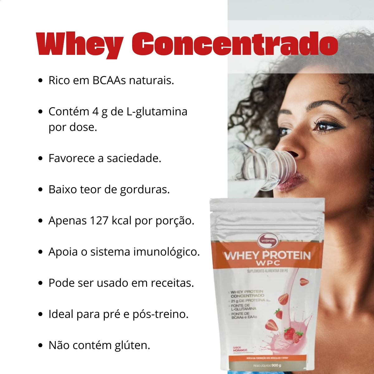 VITAFOR - WHEY PROTEIN WPC 900G REFIL