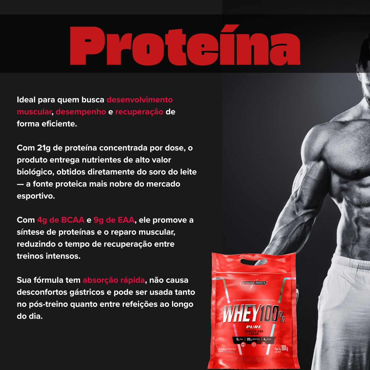 INTEGRALMEDICA - WHEY 100% PURE 900G REFIL