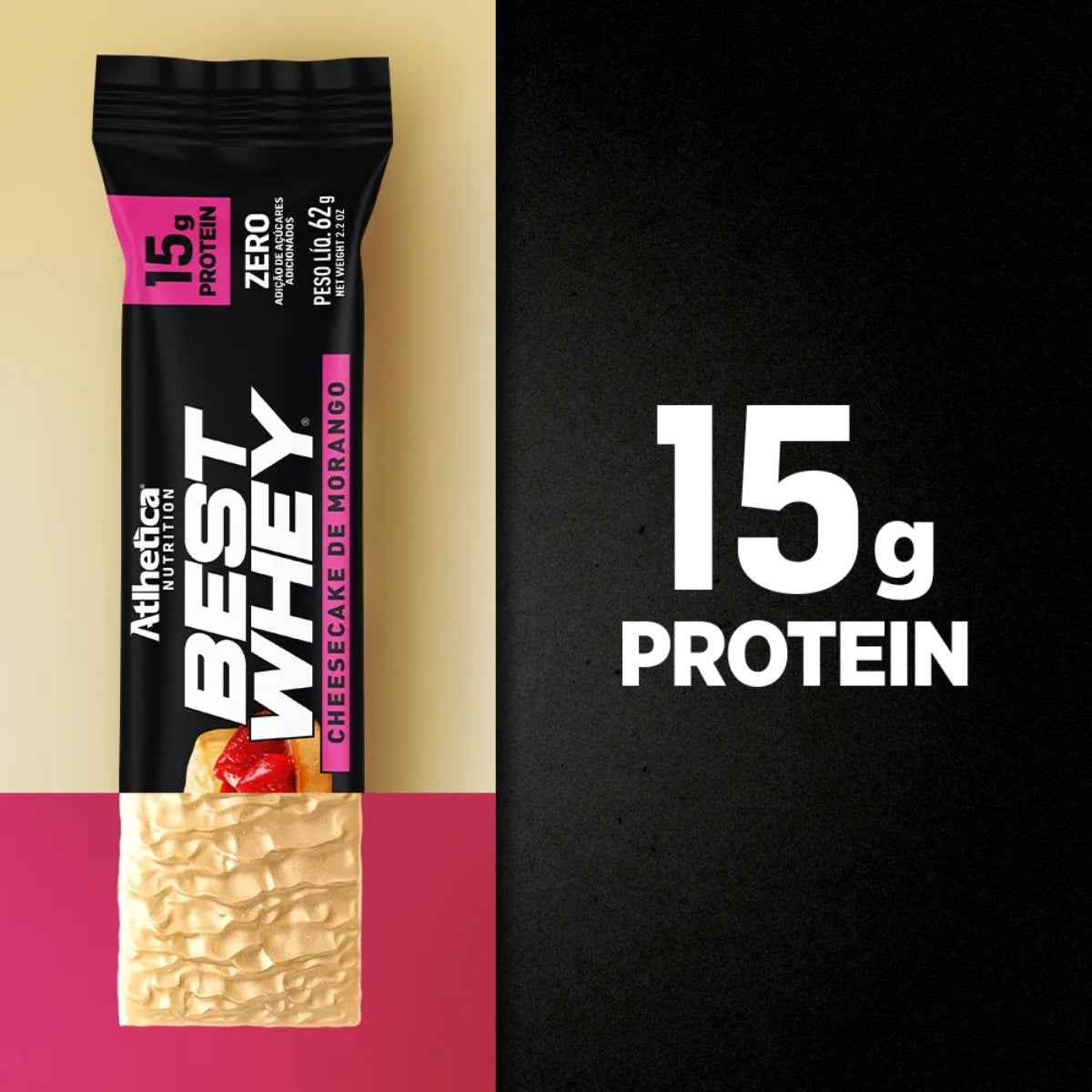 ATLHETICA - BEST WHEY BAR 12G PROTEIN (DISPLAY COM 12 UNIDADES)