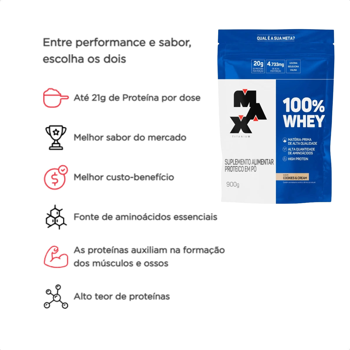 MAX - 100% WHEY 900G REFIL