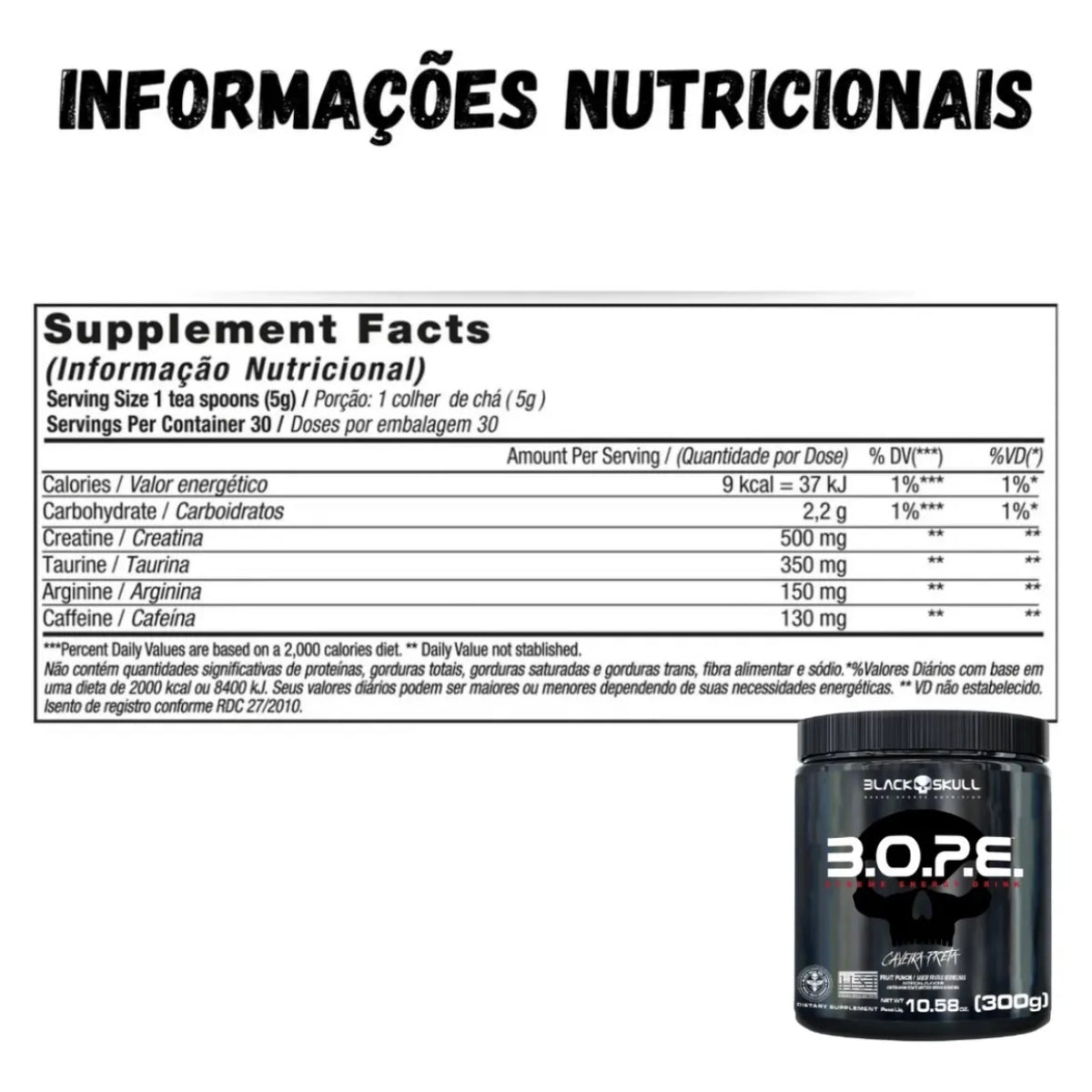BLACK -  BOPE PRE-TREINO 300G