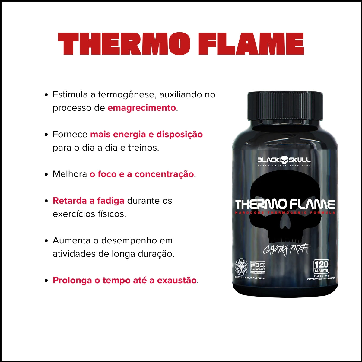 BLACK -  TERMOGENICO THERMO FLAME - 120 TABLETES