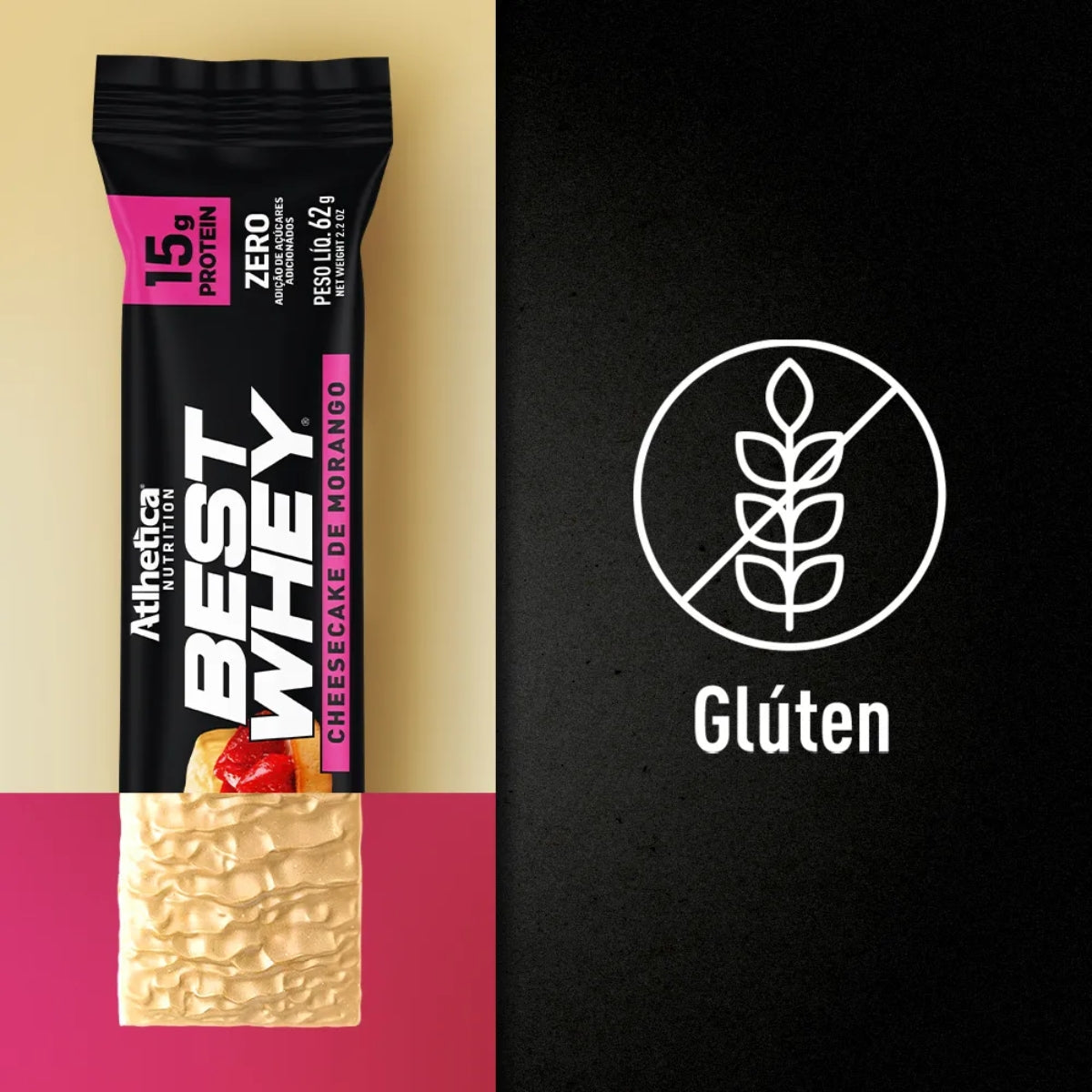 ATLHETICA - BEST WHEY BAR 12G PROTEIN (DISPLAY COM 12 UNIDADES)