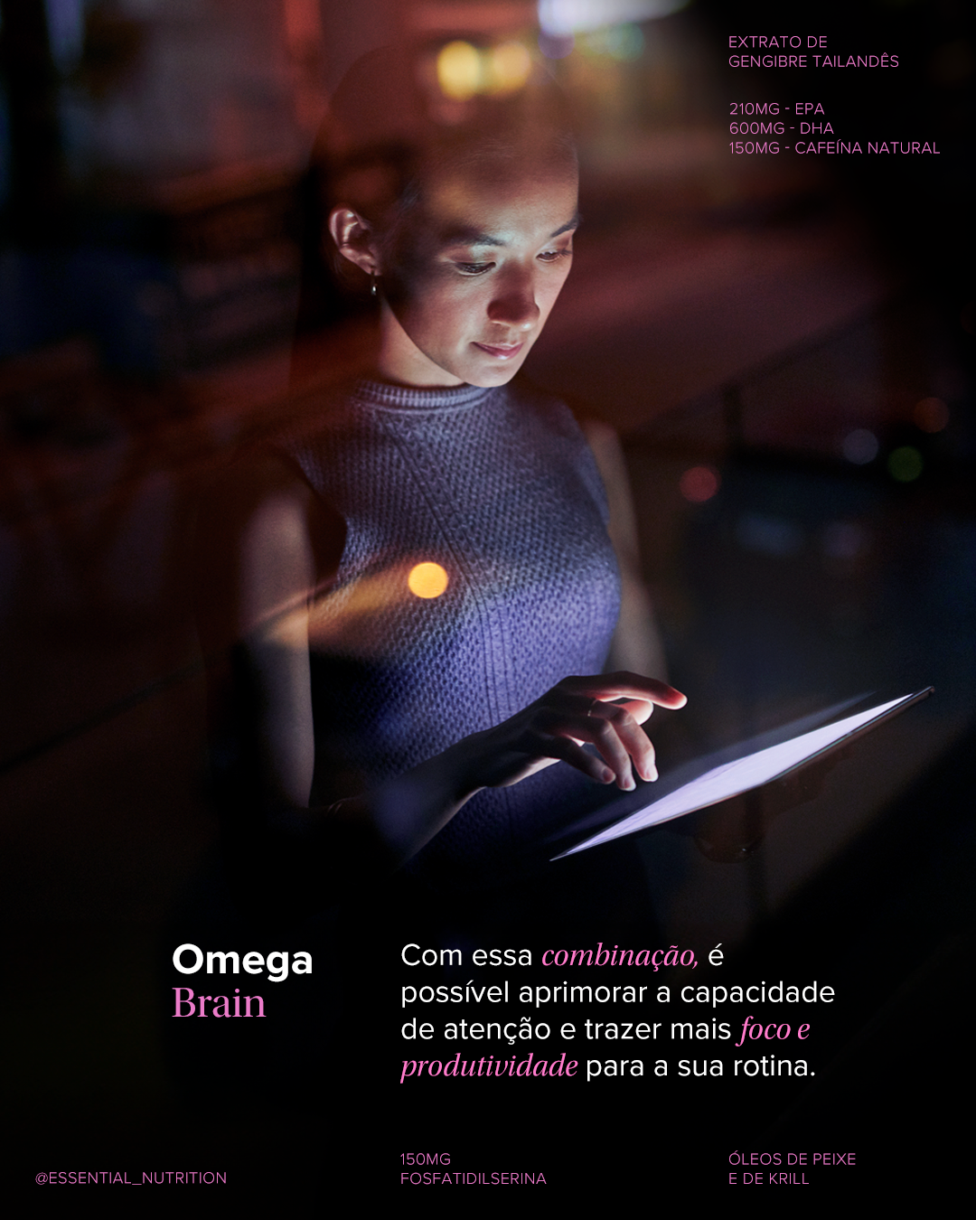 ESSENTIAL - Omega Brain - 60 capsulas