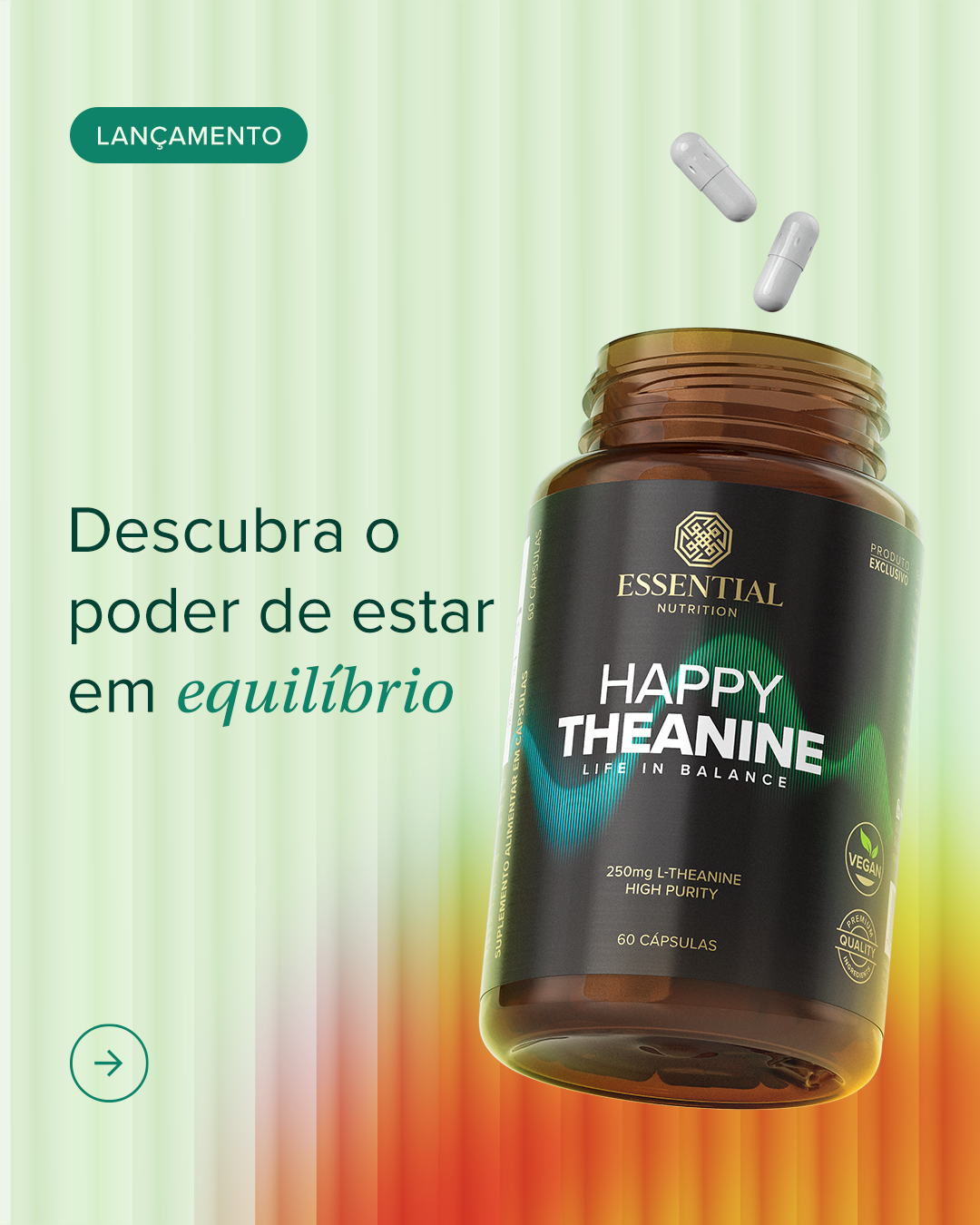 ESSENTIAL - HAPPY THEANINE - 60 CAPSULAS