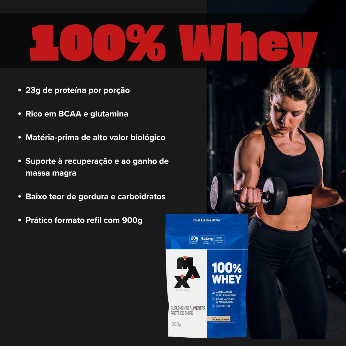 MAX - 100% WHEY 900G REFIL