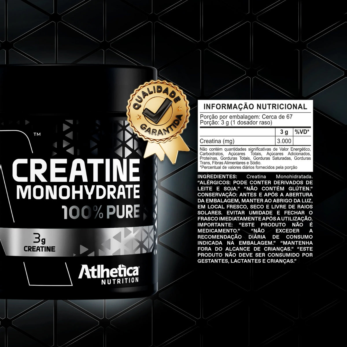 ATLHETICA - CREATINE MONOHYDRATE 100% PURE 200G