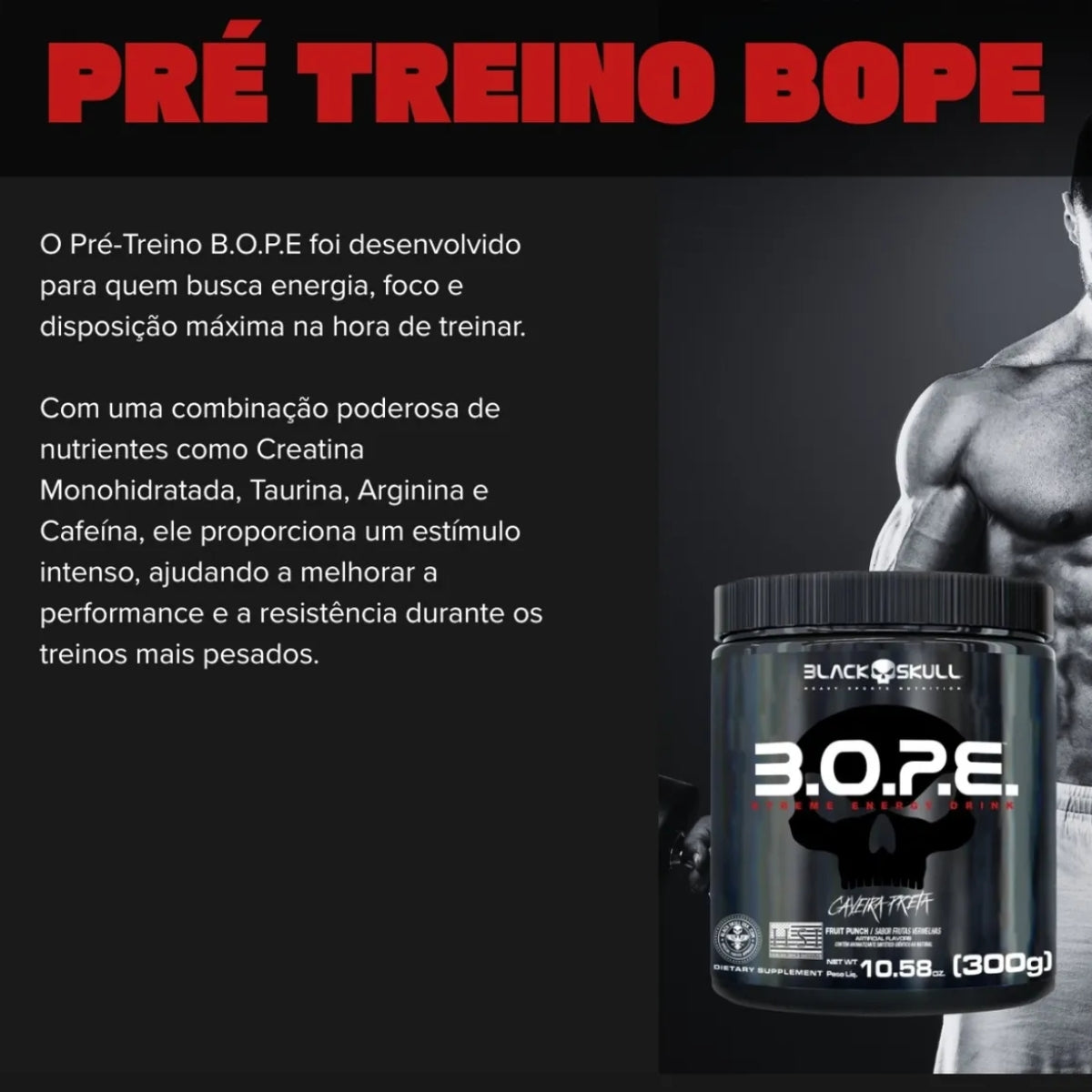 BLACK -  BOPE PRE-TREINO 300G