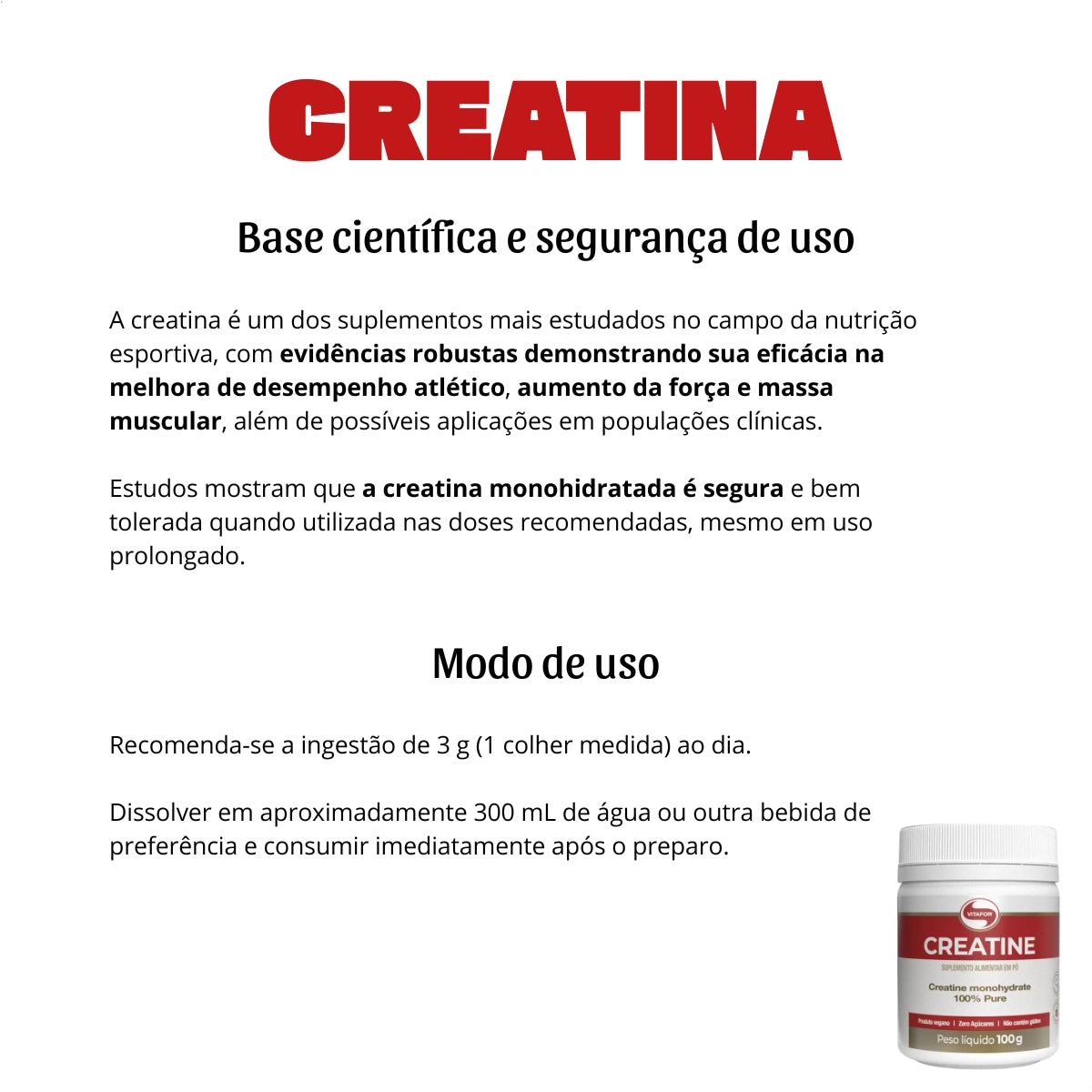 VITAFOR - CREATINE 100G