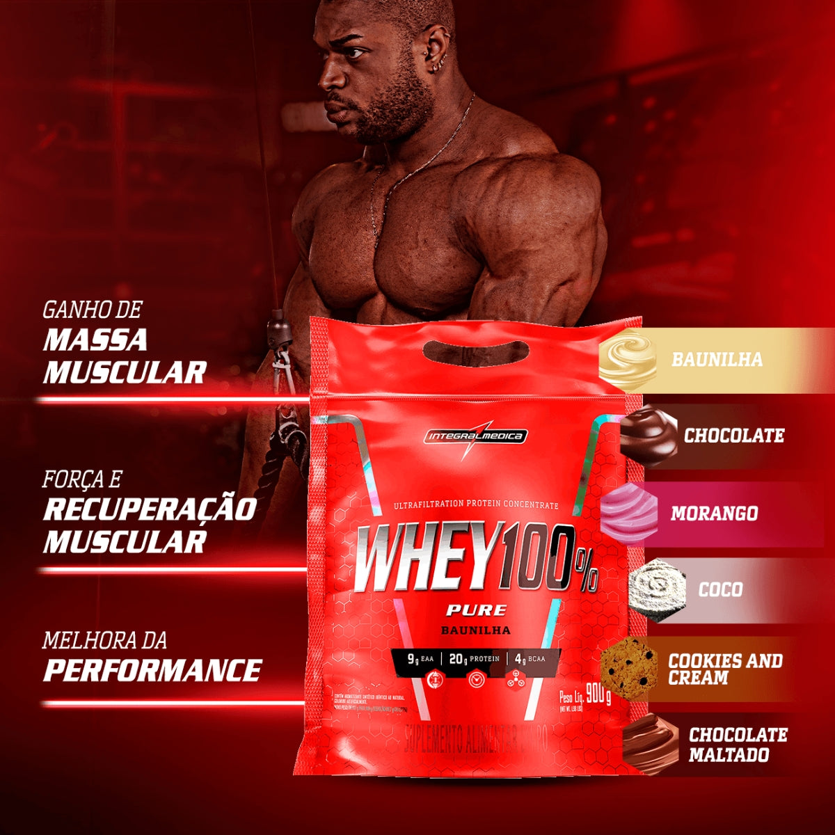 INTEGRALMEDICA - WHEY 100% PURE 900G REFIL