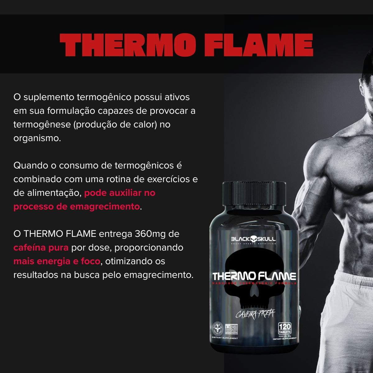 BLACK -  TERMOGENICO THERMO FLAME - 120 TABLETES