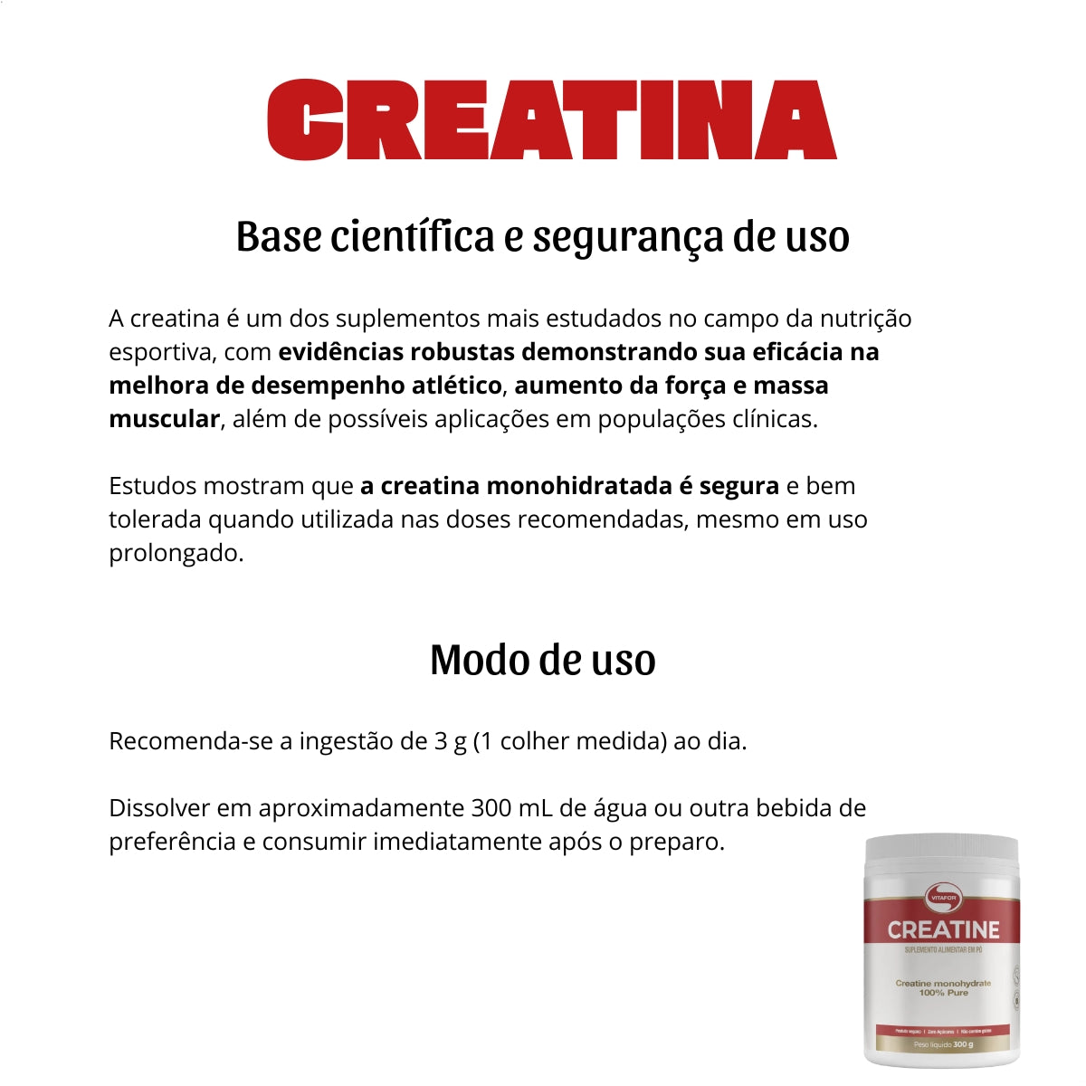 VITAFOR - CREATINE 300G