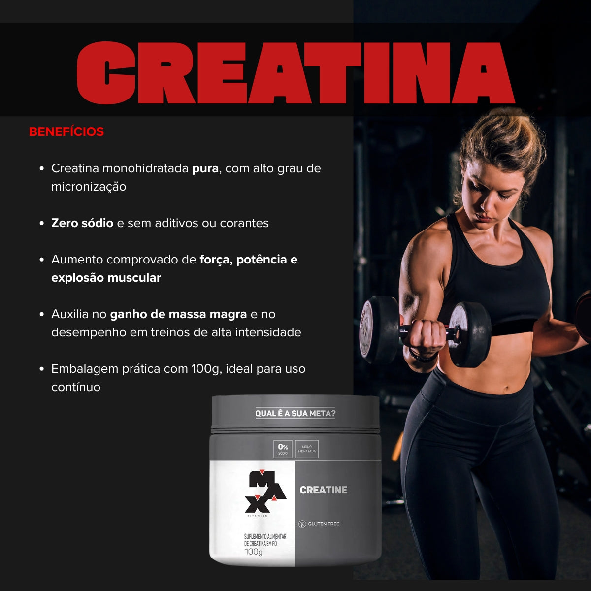 MAX - CREATINE POTE 100G