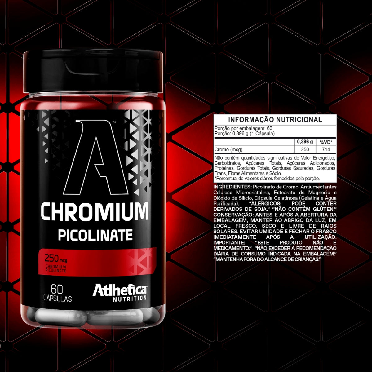 ATLHETICA - CHROMIUM PICOLINATE - 60 CAPSULAS