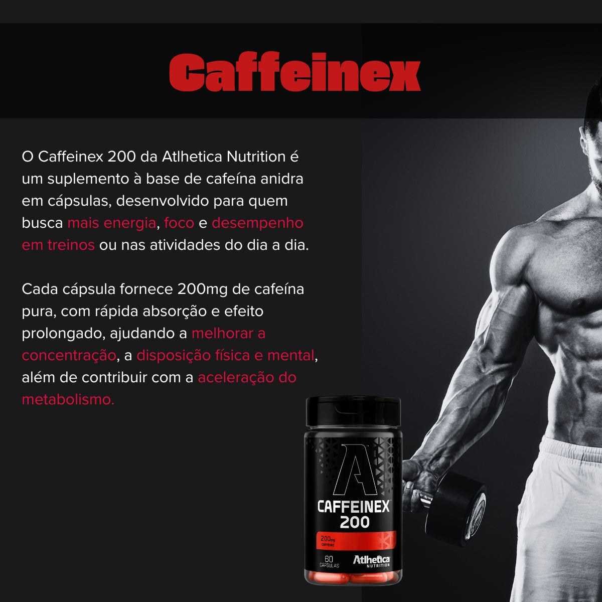 ATLHETICA - CAFFEINEX 200MG - 60 CAPSULAS