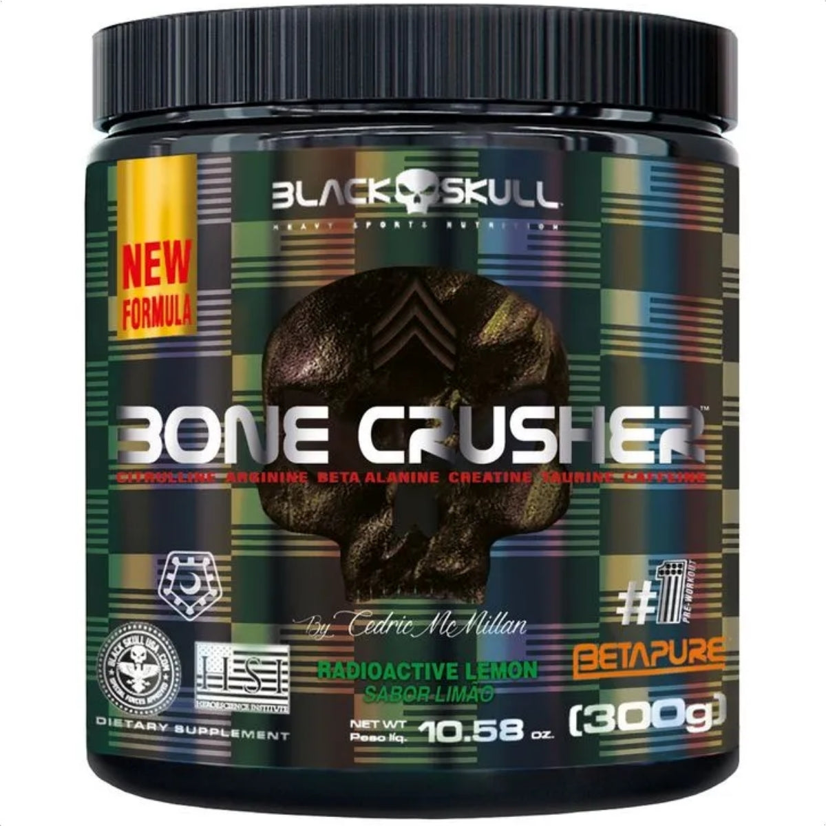 BLACK - BONE CRUSHER PRE-TREINO 300G