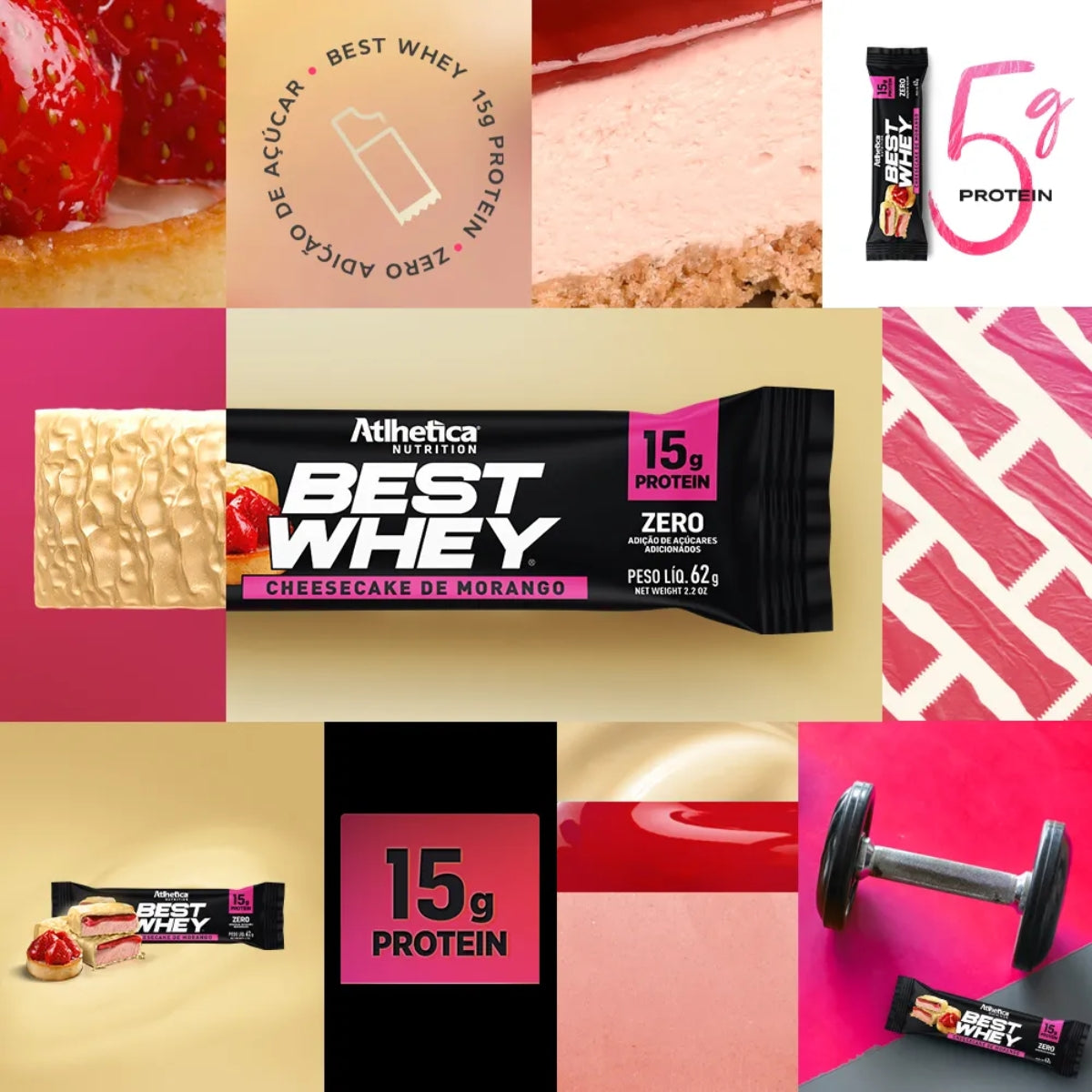 ATLHETICA - BEST WHEY BAR 12G PROTEIN (DISPLAY COM 12 UNIDADES)