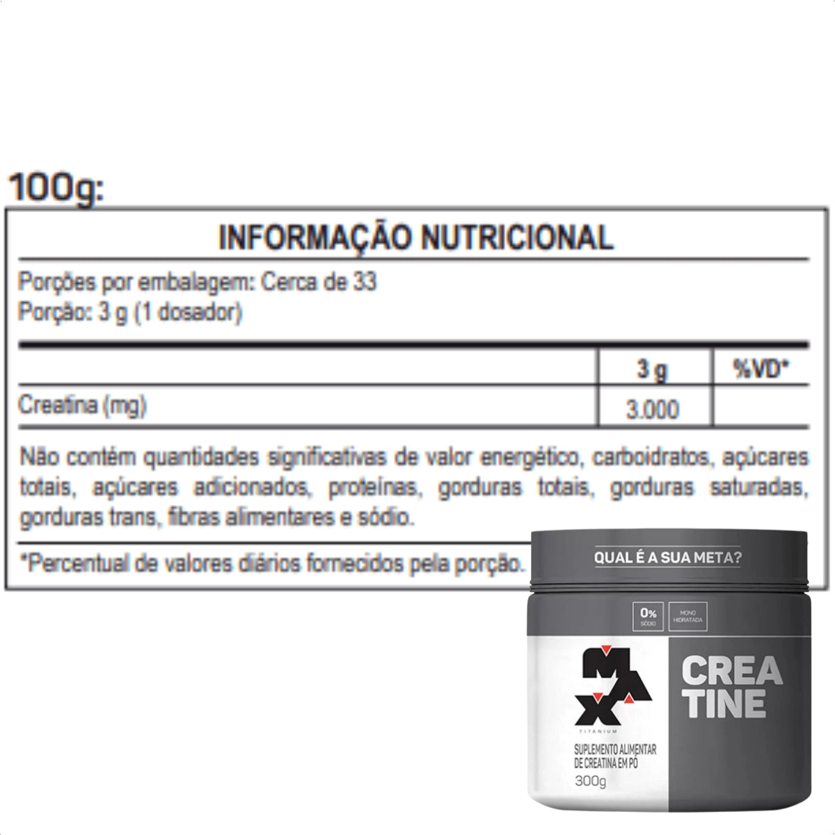 MAX - CREATINE POTE 300G