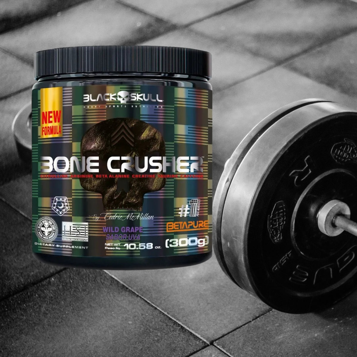 BLACK - BONE CRUSHER PRE-TREINO 300G