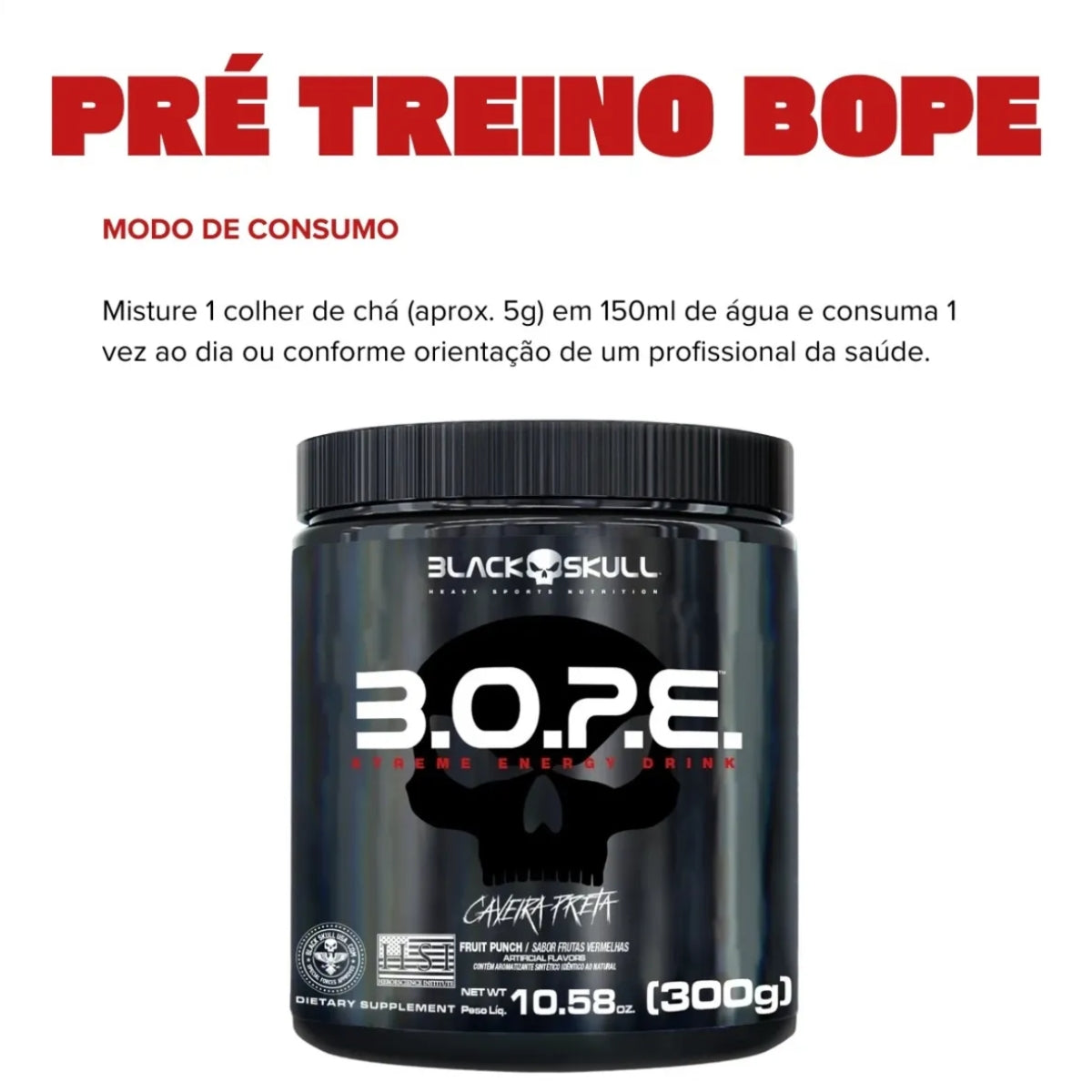 BLACK -  BOPE PRE-TREINO 300G