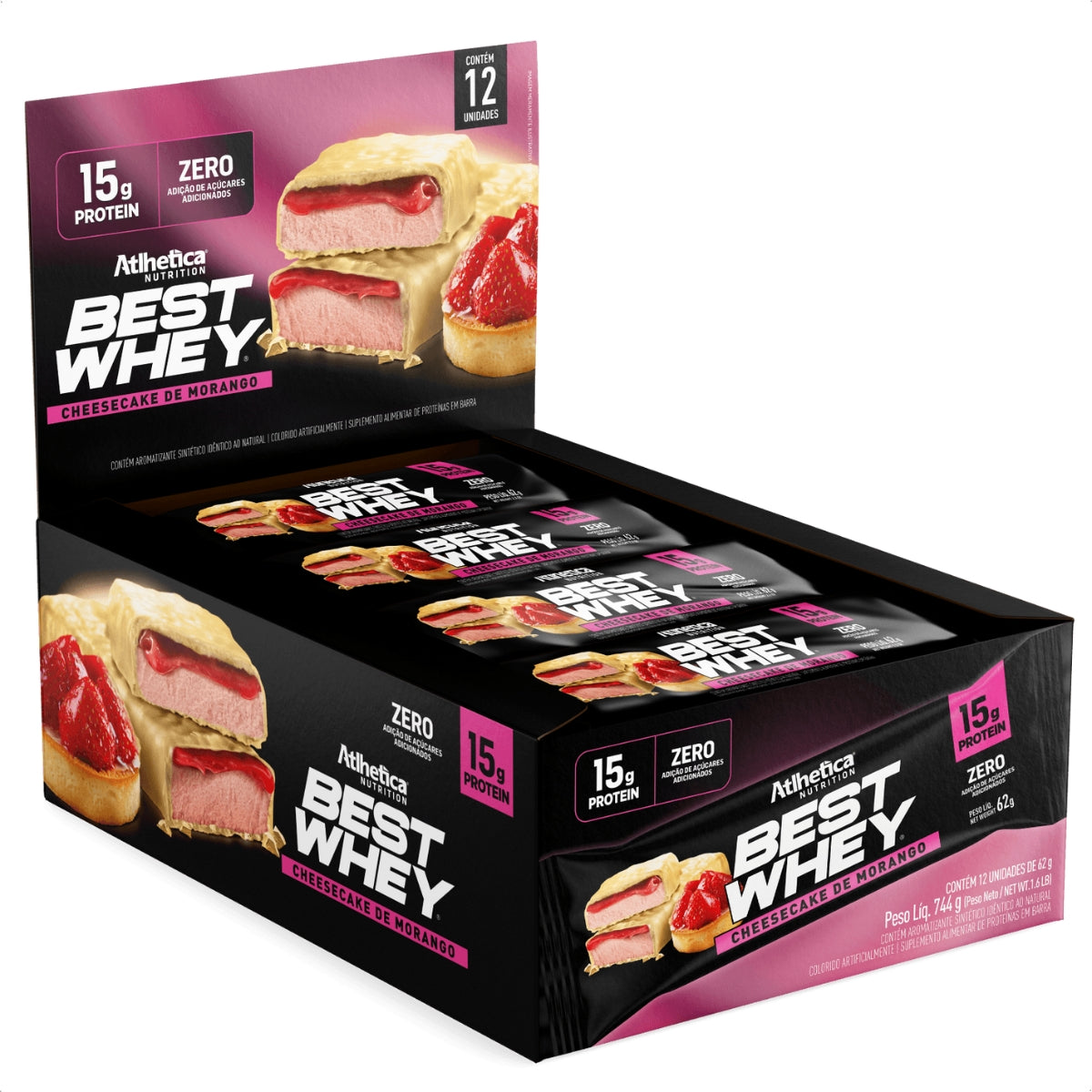 ATLHETICA - BEST WHEY BAR 12G PROTEIN (DISPLAY COM 12 UNIDADES)