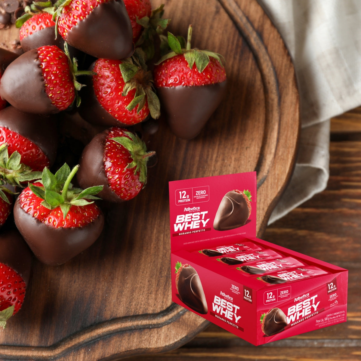 ATLHETICA - BEST WHEY BAR 12G PROTEIN (DISPLAY COM 12 UNIDADES)