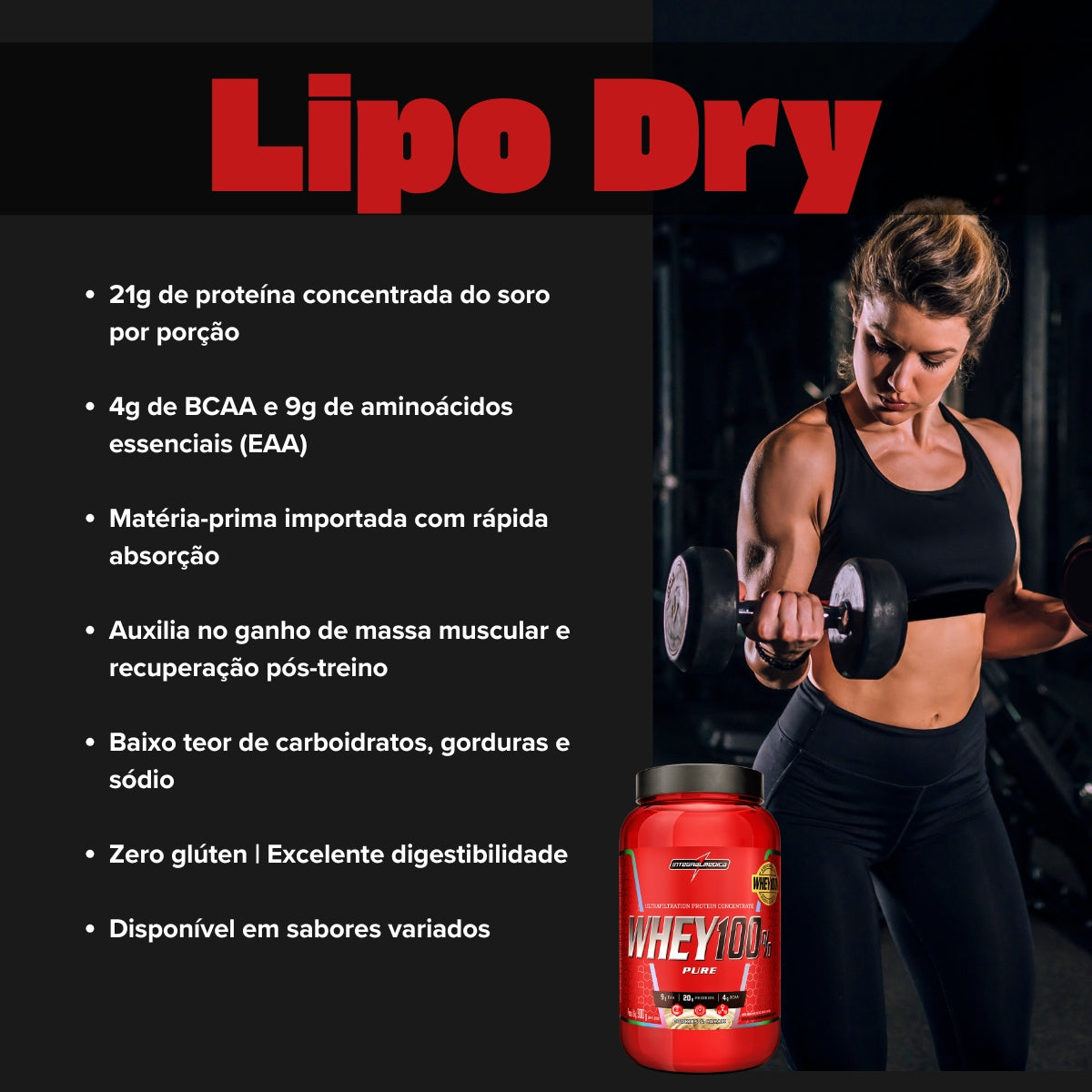 INTEGRALMEDICA - WHEY 100% PURE 900G POTE