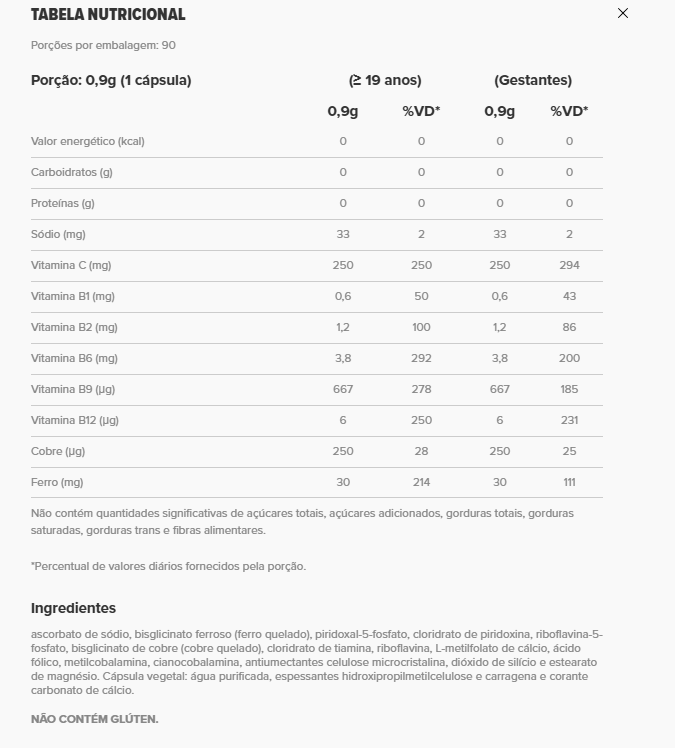 ESSENTIAL - FE COMPLEX - 90 CAPSULAS