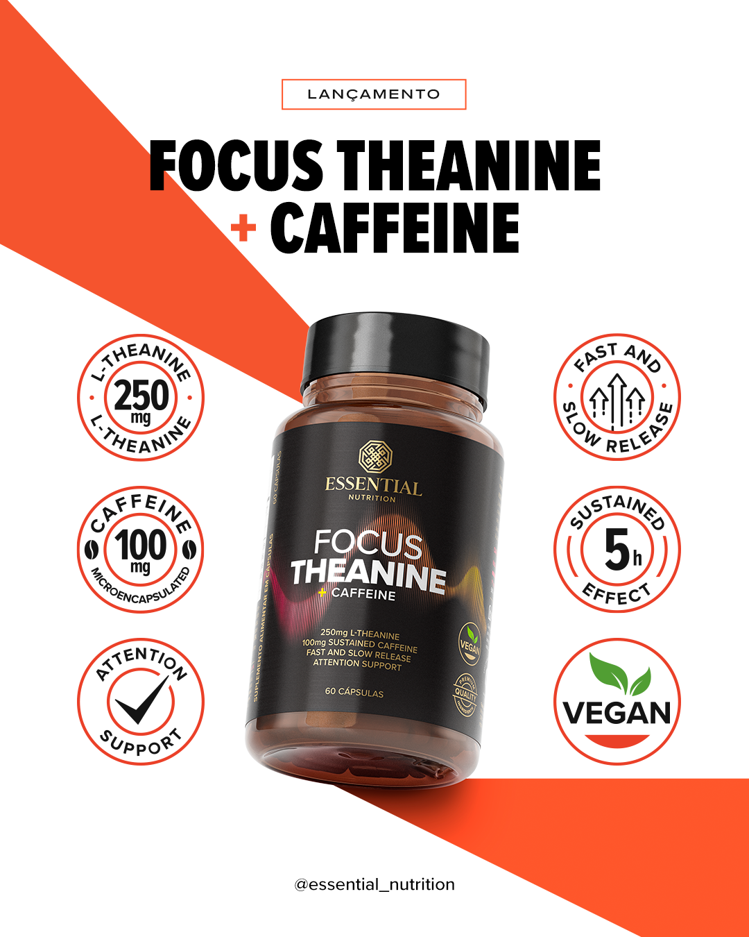 ESSENTIAL - FOCUS THEANINE - 60 CAPSULAS