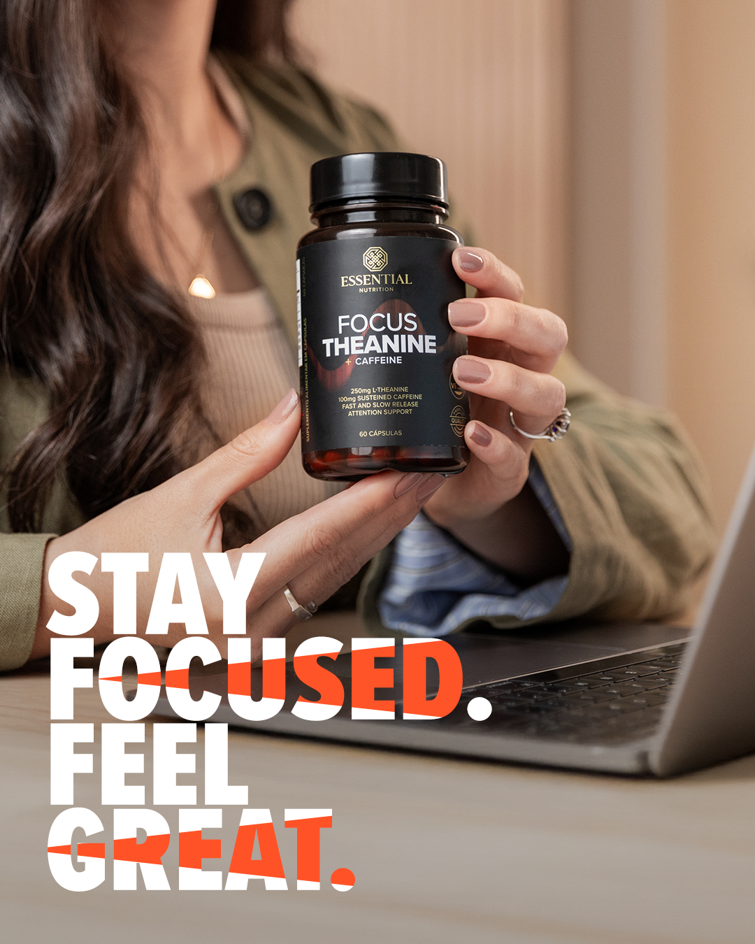 ESSENTIAL - FOCUS THEANINE - 60 CAPSULAS