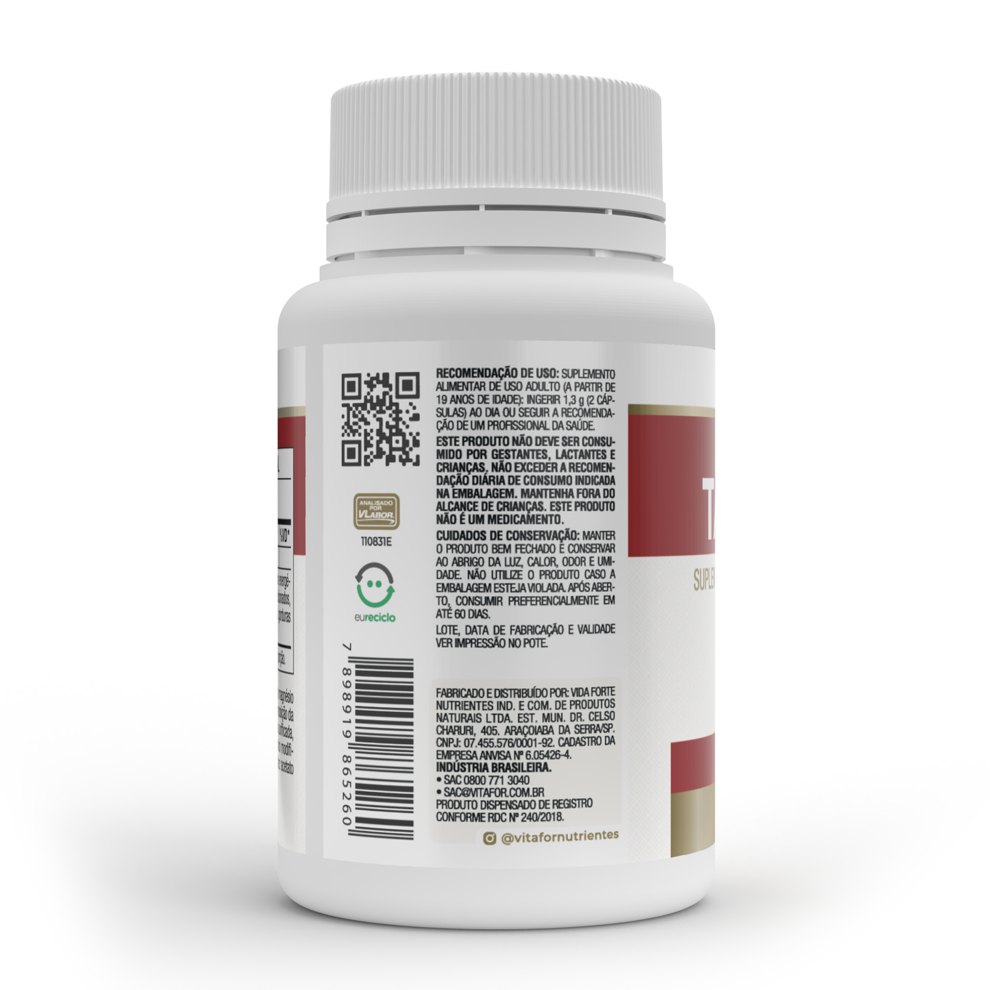 VITAFOR - TAURINE 60 CAPSULAS