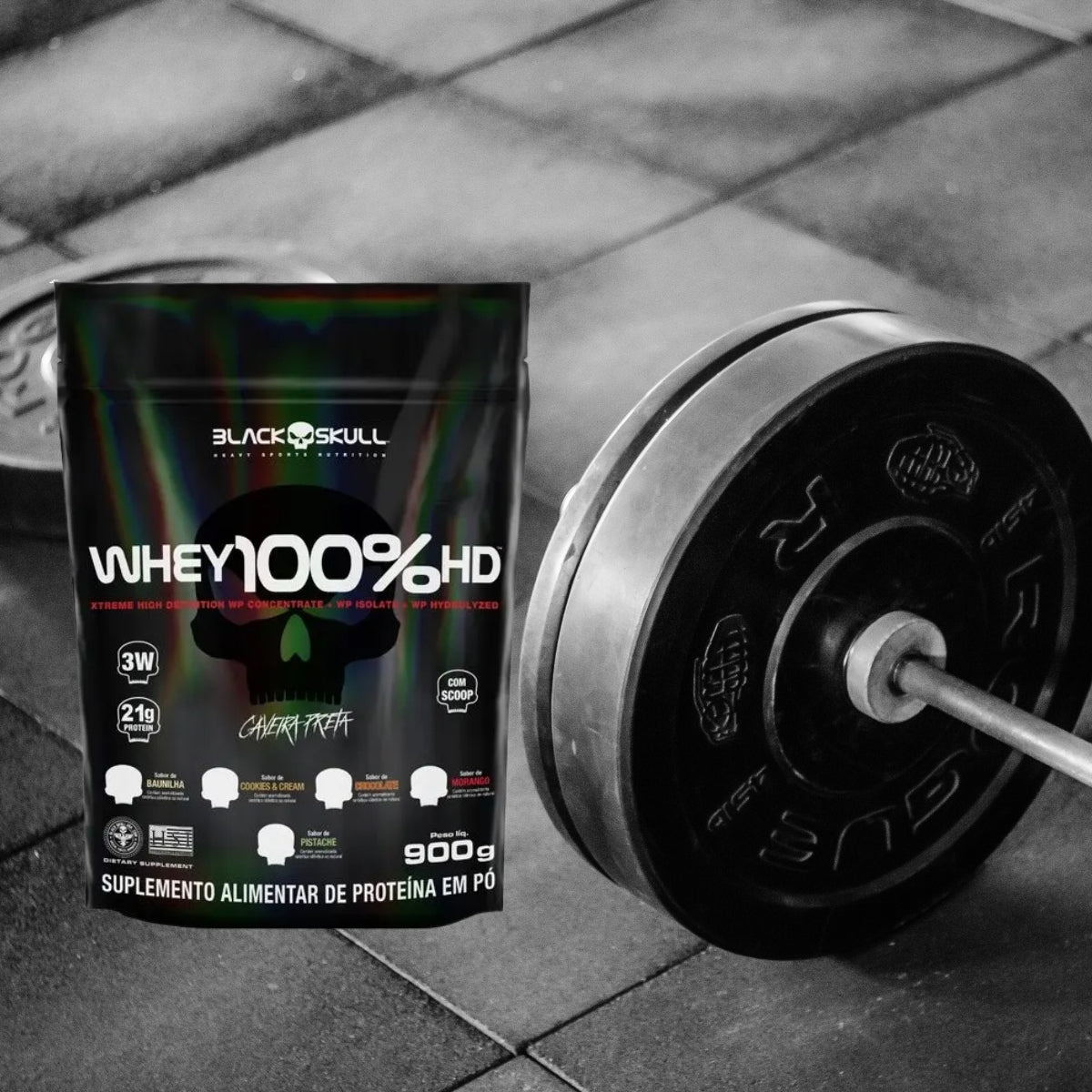 BLACK - WHEY 100% HD 900G REFIL