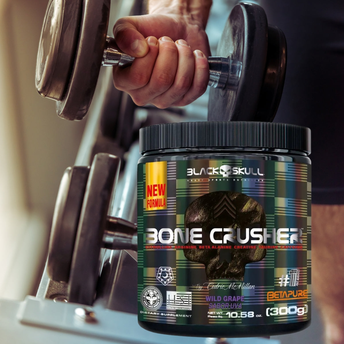 BLACK - BONE CRUSHER PRE-TREINO 300G