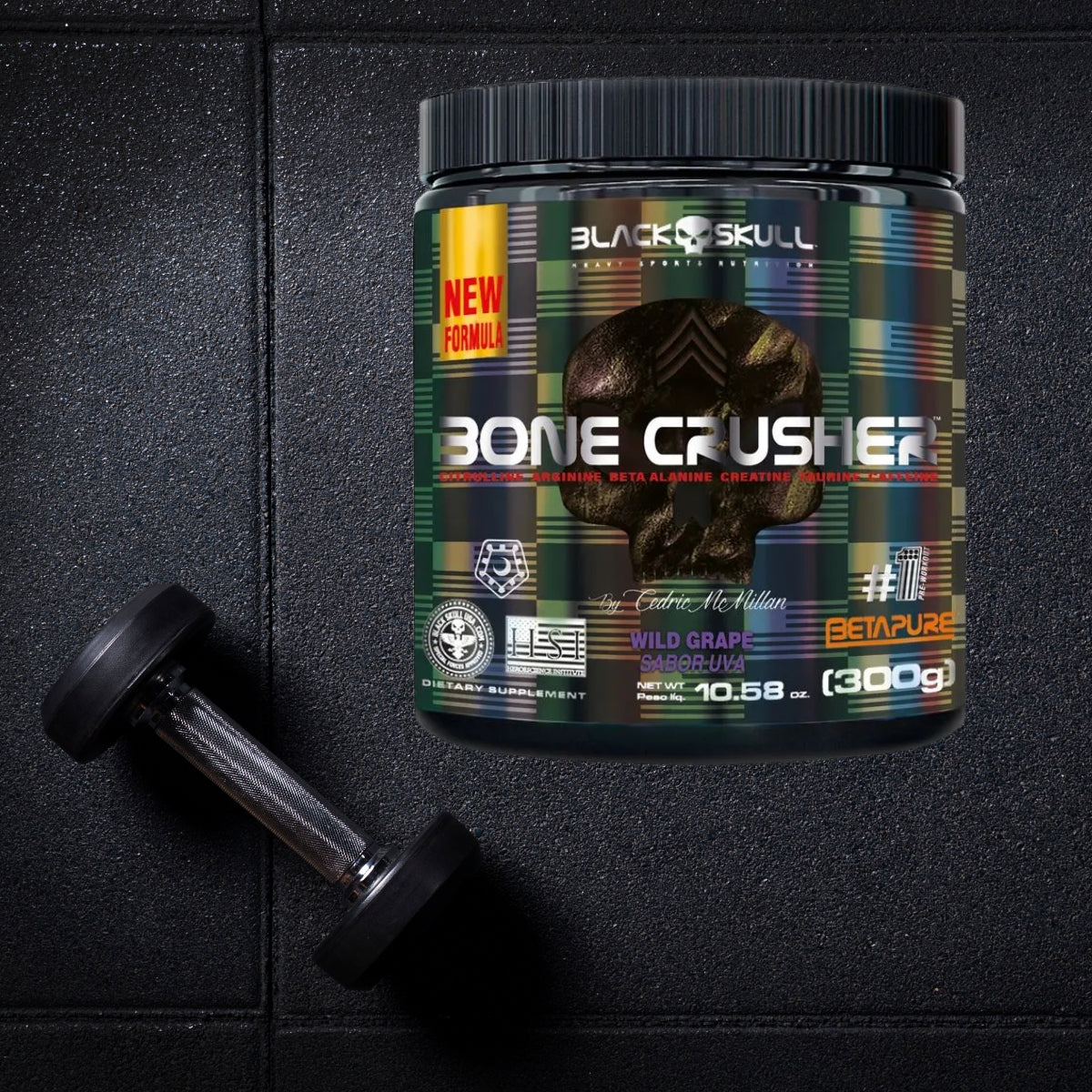 BLACK - BONE CRUSHER PRE-TREINO 300G