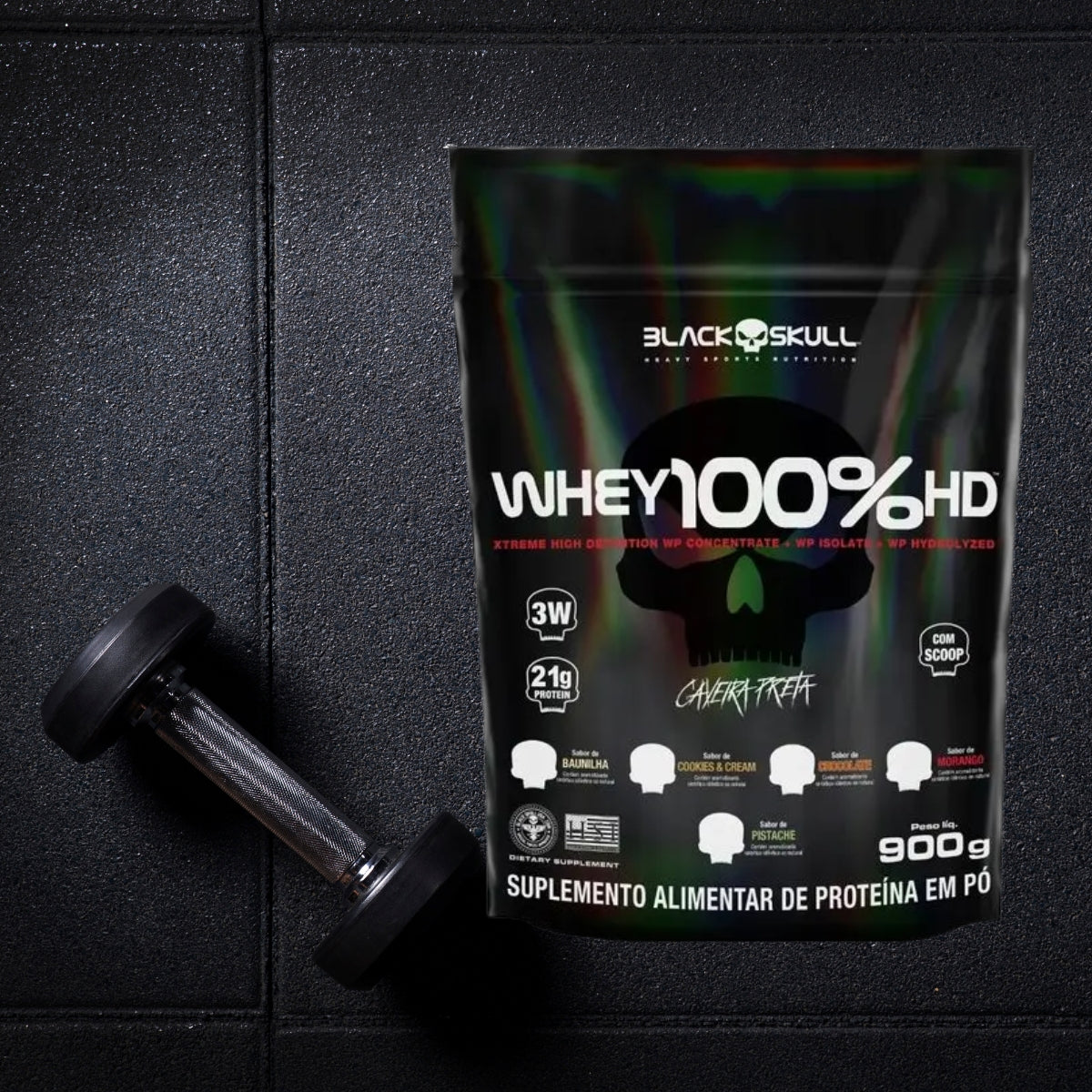 BLACK - WHEY 100% HD 900G REFIL