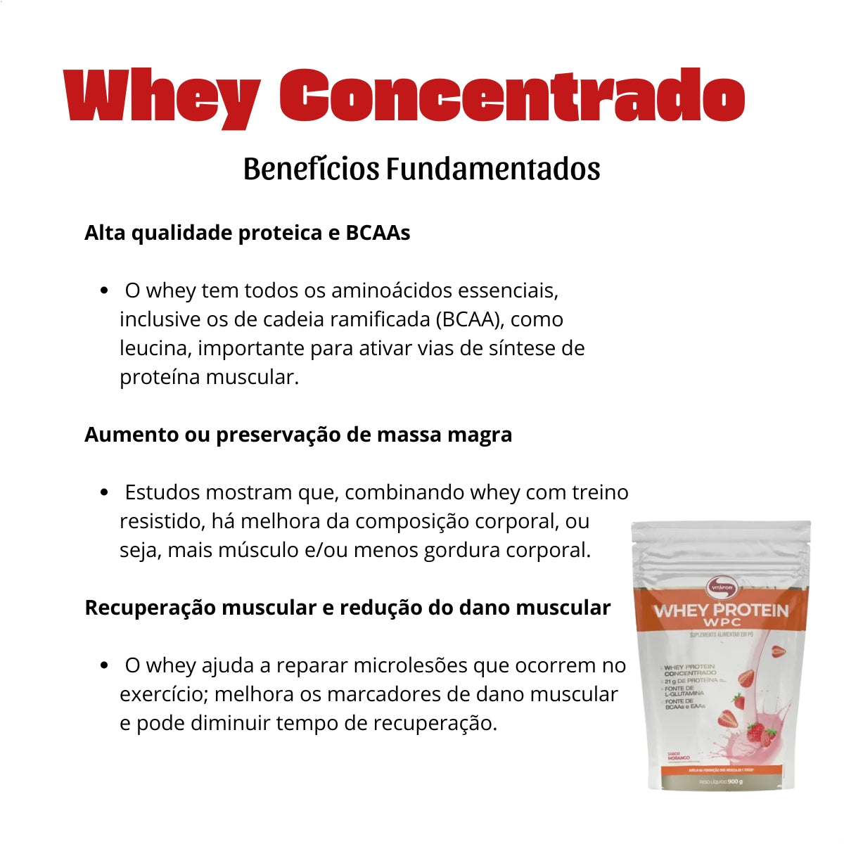 VITAFOR - WHEY PROTEIN WPC 900G REFIL