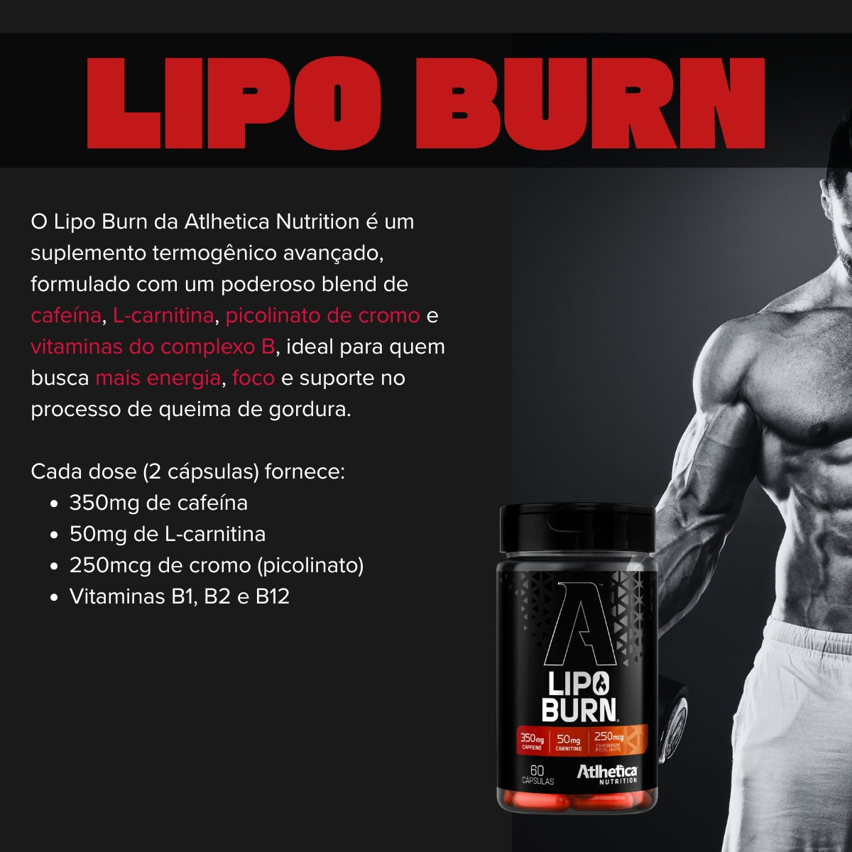 ATLHETICA - LIPO BURN - 60 CAPSULAS