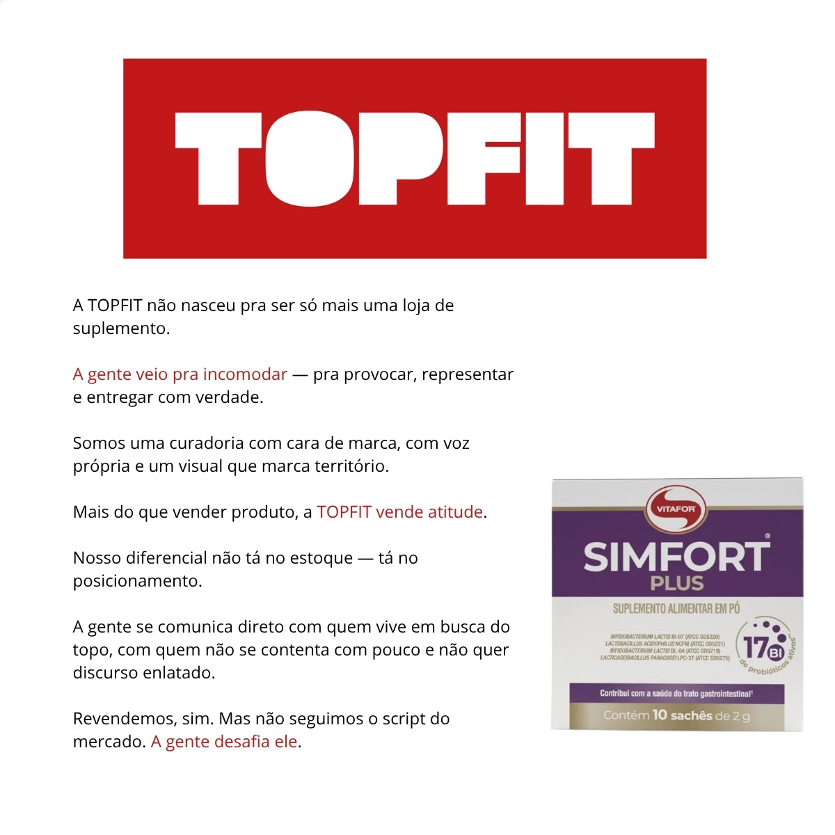 VITAFOR - SIMFORT PLUS 10 SACHES