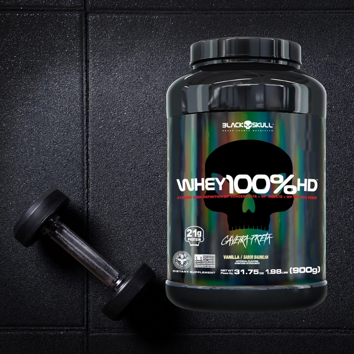 BLACK - WHEY 100% HD 900G POTE