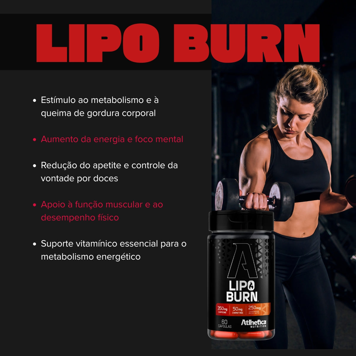 ATLHETICA - LIPO BURN - 60 CAPSULAS